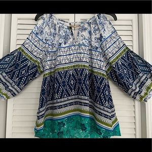 By & By: Summer/ Spring Blouse, Slit Sleeve